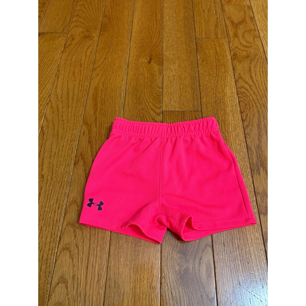 Under Armour Baby Girls Neon Pink Mesh Athletic Shorts 18M